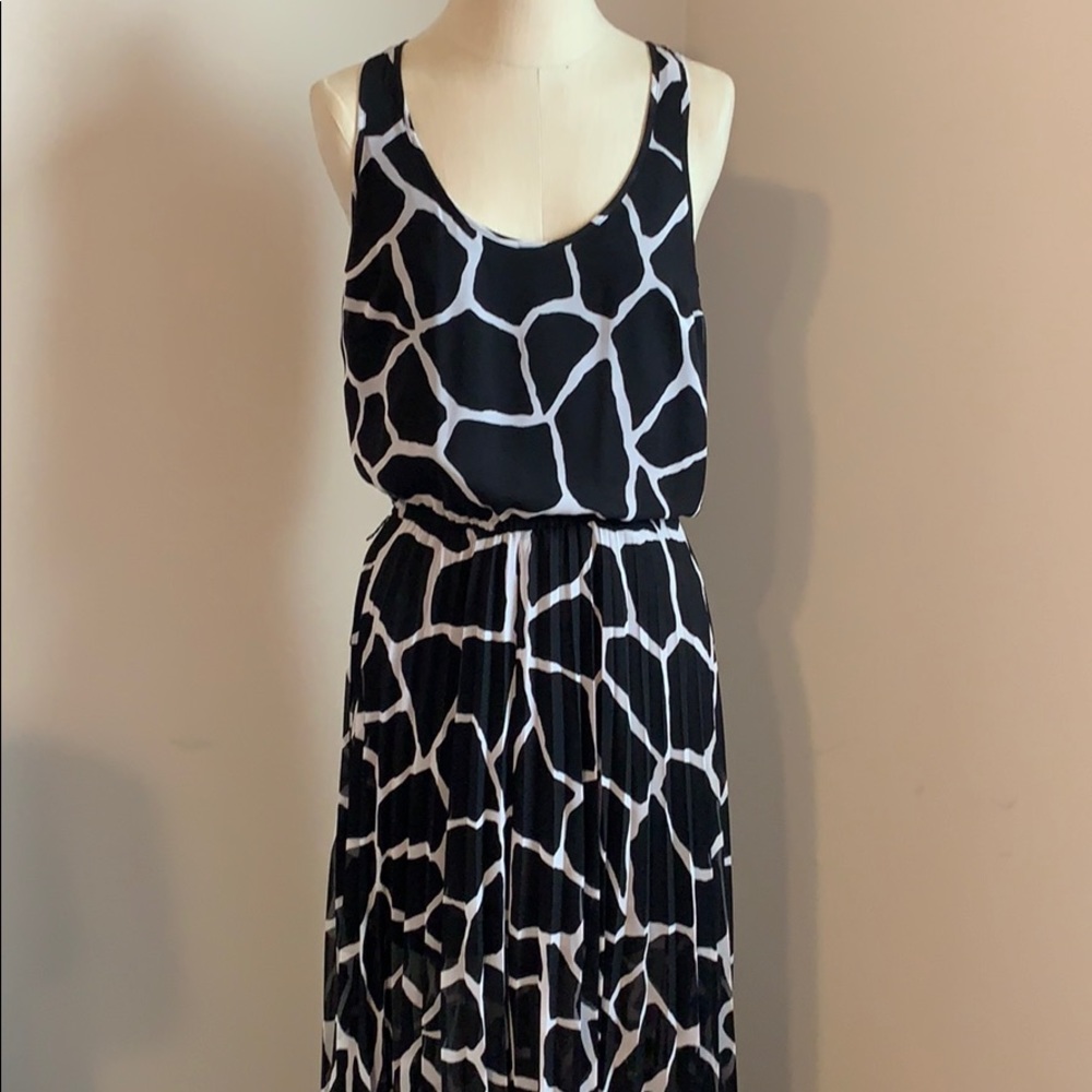 Black and white maxi dress